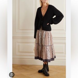 SOLD Ulla Johnson Tiered Floral Midi Skirt Sz 4